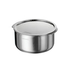 Tramontina - Utsava Casserole couverte en acier inoxydable à 3 couches-Conçu pour la tradition : construction à 3 couches offrant une chaleur uniforme, idéale pour les plats indiens qui célèbrent votre héritage