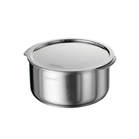 Tramontina - Utsava Casserole couverte en acier inoxydable à 3 couches-Conçu pour la tradition : construction à 3 couches offrant une chaleur uniforme, idéale pour les plats indiens qui célèbrent votre héritage