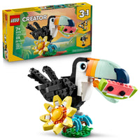 LEGO Creator Wild Animals: Tropical Toucan-LEGO set lets kids aged 7 and up build and rebuild 3 different animal figures