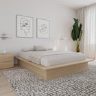 Nexera Malibu Bed Frame - Queen Size - Natural Blonde Oak-Functional Bedsides: Extra-wide bedsides for style and convenience, serving as book or device surfaces