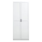 Manhattan Comfort Cornelia 29.61" Modern 7-Shelf Storage Closet - White-Modern Free Standing Wardrobe Closet with 7 Storage Compartments for Bedroom and Storage Use