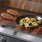 Mr. Bar-B-Q Non-Stick Skillet with Removable Handle-Topper holes allow food to drain and crisp