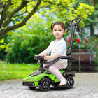Aosom - Voiture 3 en 1 pousser-rouler - vert-Klaxon et bruit de moteur pour plus de plaisir (2 piles AA requises, non incluses) 