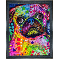 A Pug by Dean Russo - Framed Print - 32" x 36"-High-quality art print professionally matted and framed