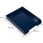 JAM Paper - Plateau de rangement en papier empilable - Bleu marine-Quantité : 1 plateau empilable par paquet | Peut être empilé pour maximiser l'espace et garder votre bureau organisé