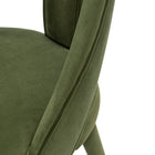 Manhattan Comfort - Chaise de salle à manger moderne Neda 53 cm en velours capitonné - Vert olive-Conception classique à dos en T pour le style et la respirabilité