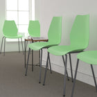 Flash Furniture – Chaise empilable en polypropylène Hercules avec structure argentée, vert-Largeur du dossier: de 10,5 po à 16 po