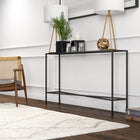 Hudson&Canal - Console Henley 55" de largeur avec plateau en métal - Bronze noirci-Caractéristiques assemblage facile