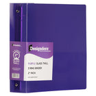 JAM Paper - Classeur en plastique de 5 cm - classeur à 3 anneaux violet-Couleur : Motif quadrillé violet | Soyez élégant et organisé avec des classeurs colourés.