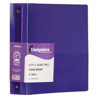 JAM Paper - Classeur en plastique de 5 cm - classeur à 3 anneaux violet-Couleur : Motif quadrillé violet | Soyez élégant et organisé avec des classeurs colourés.
