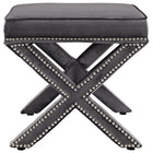 Modway Rivet Bench - Grey-Dense Foam Padding