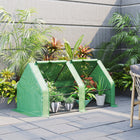 Outsunny 6' x 3' x 3' Portable Tunnel Greenhouse with Large Zipper Doors & Water/UV PE Cover Green- Idea for extended plants' growing season and protect from extreme weather    
 