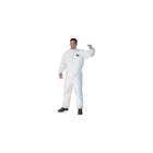 Kimberly-Clark Coveralls Kleenguard A30Wht w/Zip Elastic, Large, 10 Pack (46103)-Material: SMS