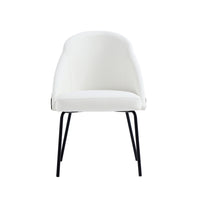 Manhattan Comfort Gracie 24.2" Modern Leatherette Upholstered Dining Chair - White and Black-Modern Dining Chair for Dining Room and Task Use