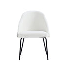 Manhattan Comfort - Chaise de salle à manger moderne Gracie 61,5 cm en similicuir blanc et noir-Chaise de salle à manger moderne pour salle à manger et usage de travail