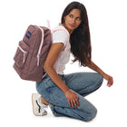 Jansport - Sac a dos Cross Town Plus - 26 L - Brume acajou en blocs de couleurs-Housse rembourrée pour ordinateur portable de 15 pouces