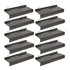 Azar Displays Deluxe Acrylic Shoe Shelf for Slatwall - 10" W x 1.25" H x 4" D - Smoke Grey - 10 Pack-colour: Smoke Grey