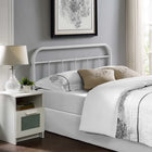 Modway Serena Full Steel Headboard - White-Strong Tubular Design