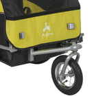 Aosom - Remorque de vélo 2-en-1 pour enfants, poussette bébé pliable - jaune-Harnais de sécurité à cinq points pour maintenir votre enfant attaché 