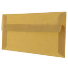 JAM Paper Enveloppes format livret en papier vélin translucide avec fermeture gommée, 4 1/8 x 9 1/2 po, brun terre, 100/pqt-Taille : Nº 10 (4 1/8 x 9 1/2 po)