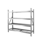 Hardware Machinery - Étagère de rangement robuste en acier pour garage - Argent-Construction en acier robuste pour une solidité et une durabilité maximales
