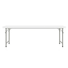 Flash Furniture 30"W x 60"L x 19"H Kid's Granite White Plastic Folding Table-Grey Powder Coated Locking Legs