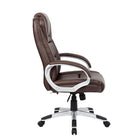 Nicer Furniture High Back PU Leather Executive Chair - Brown-Upright locking position and adjustable tilt tension control for comfortable rocking and positioning