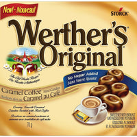 Werther's Original Caramel Coffee Sugar Free-New Werther's Original Caramel Coffee Sugar Free is a delicious flavor combination of creamy caramel and rich coffee swirled together for a guilt-free, indulgent treat