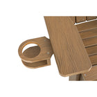 Backyard Lifestyles Folding Adirondack Chair with Hideaway Footrest & Cup Holder - Brown-The Beauty of Wood Without the Maintenance.