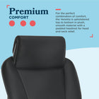 La-Z-Boy Venetta Ergonomic Swivel Executive Office Chair - Black-Premium upholstery made from high-quality, durable polyurethane