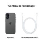 Apple - iPhone 17 - 256 Go - Noir - Débloqué-CONÇU POUR APPLE INTELLIGENCE - Personnel, privé, puissant. Écrivez, exprimez-vous et faites-en plus sans effort