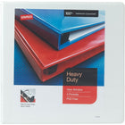 Staples Heavy-Duty View Binder with D-Rings - 3" - White-Back-mounted rings allow pages to lie flat