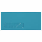 JAM Paper #10 Window Envelopes, 4 1/8 x 9.5, Brite Hue Blue Recycled, 1000 Pack (5156476B)-Blue