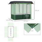 Outsunny Galvanized Raised Garden Bed with Cover - 49" L x 26" W x 43" H - Green-Zippered doors allow for easy access 