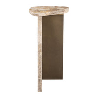 Zuo Surya Side Table - Beige-Rubber feet help prevent floor scratches