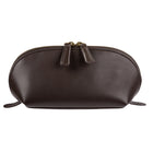 Gry Mattr Vegan Leather Dome Pouch - Small - Chocolate Brown-Smooth vegan leather material