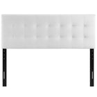 Modway Lily Biscuit Tufted Performance Velvet King Headboard - White-Height Adjustable from 45" - 52.5"