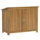 Outsunny Wooden Garden Shed - 43" x 20" x 34"-Compact size fits snugly in small gardens or patios
