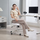 Vinsetto - Chaise de bureau en maille avec appui-tête et soutien lombaire 4D - blanche-Hauteur de siège réglable pour s’adapter à votre style d’assise