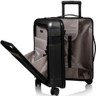 Champs Onyx II 3 Piece Luggage Set - Black-Charging on-the-go. Carry-on with built-in USB port allows you to charge your devices anywhere you go. (cable included, power bank not included)