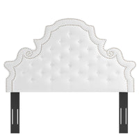 Modway Diana Tufted Performance Velvet Twin Headboard - White-Tufted Twin Headboard