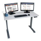 Victor Height Adjustable Full Electric Standing Desk - 4' Wide - White-28.7”- 48.4” tabletop height range offers multiple ergonomic settings for users of various heights