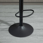 HOMCOM - Tabourets de bar rétro en microfibre avec cadre en métal et repose-pieds - brun - paquet de 2-Assises sans accoudoirs avec dossier haut pour un soutien supplémentaire 
