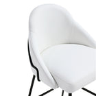 Manhattan Comfort Gracie 22" Modern Leatherette Upholstered Barstool - White and Black - 2 Pack-Features High Density Foam Filled For Comfort and Durability. 