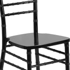 Flash Furniture - Chaise Chiavari de la série HERCULES en bois noir-Cadre en bois dur de haute qualité