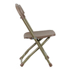 Flash Furniture – Chaise pliante en plastique pour enfants, brun, 10/paquet-Capacité de poids : 220 lb