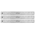 Westcott - Règle de bureau en acier inoxydable de 12 po avec base en liège antidérapante, paquet de 3-Règle en acier inoxydable presque indestructible, sans déformation et résistante à la flexion