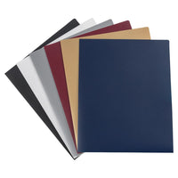 JAM Paper Heavy Duty Plastic 2 Pocket Extra Tough School Folders - Assorted Professional Colours - 6 Pack-Colours: Burgundy, Gold, Grey, Navy Blue, White, and Black