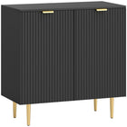 HOMCOM 31.5" L Sideboard Buffet Cabinet - Black-Large 2-tier cabinet holds daily accessories and utensils