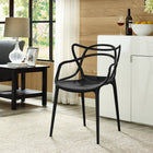 Modway Entangled Dining Armchair - Black-PP plastic construction
